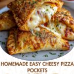 Homemade Easy Cheesy Pizza Pockets