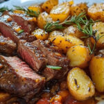 Irresistible Honey Beef with Roasted Potatoes