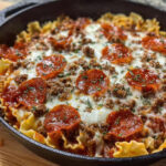 Pizza Lasagna Skillet Bake