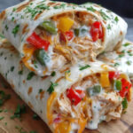 Crispy Chicken Bell Pepper Ranch Burritos