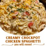Creamy Crockpot Chicken Spaghetti