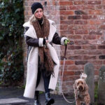 Downcast Tina O’Brien is seen for the first time as she steps out to walk her dog in Cheshire after splitting from millionaire boyfriend Adam Fadle