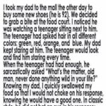 A Colorful Encounter: A Grandfather’s Wisdom in a Food Court