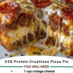 53g Protein Crustless Pizza Pie – A Low-Carb, Cheesy Powerhouse for Pizza Lovers