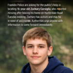 ST. Missing Franklin teen with autism found