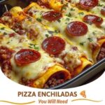 Pizza Enchiladas with Pepperoni Beef