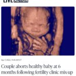 Couple aborts healthy baby at 6 months following fertility clinic mix-up