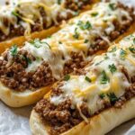 Cheesy Sloppy Joe Garlic Bread
