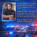 ST. IAN Alert helps police find missing Lexington teen
