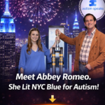 ST. Abbey Romeo and Autism Speaks illuminate NYC for World Autism Month