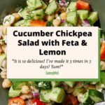 Cucumber Chickpea Salad with Feta & Lemon