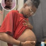 Woman shares pics of her husband giving birth