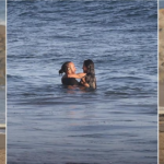 Lewis Hamilton gropes Kim Kardashian as they make-out in the ocean after going public with romance