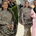 Rihanna shines bright like a diamond in metallic Met Gala 2026 red carpet look
